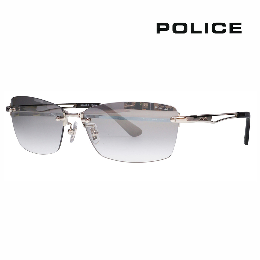 ポリス POLICE SPLQ06J 583X 60 サングラス 2025年モデル スクエア ツーポイント メンズ ミラー | POLICE