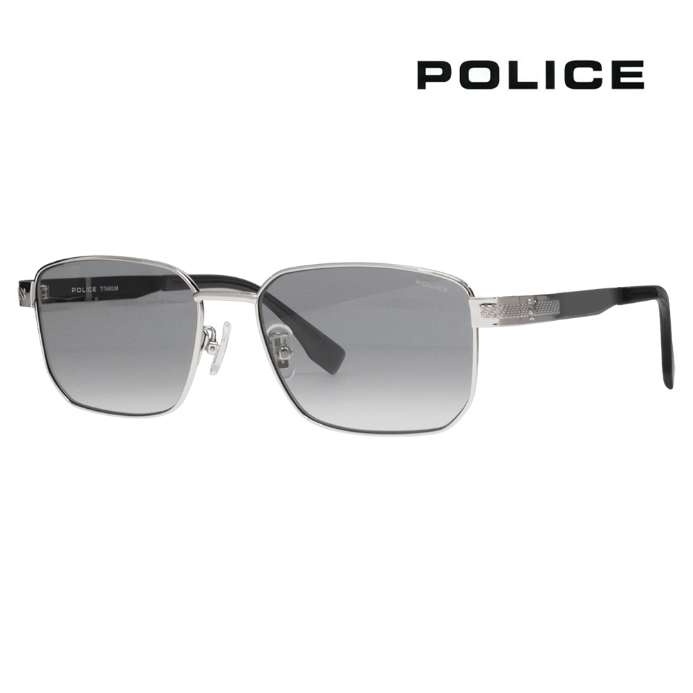ポリス サングラス SPLT66J 0583 57 POLICE スクエア チタン チタニウム メンズ | POLICE