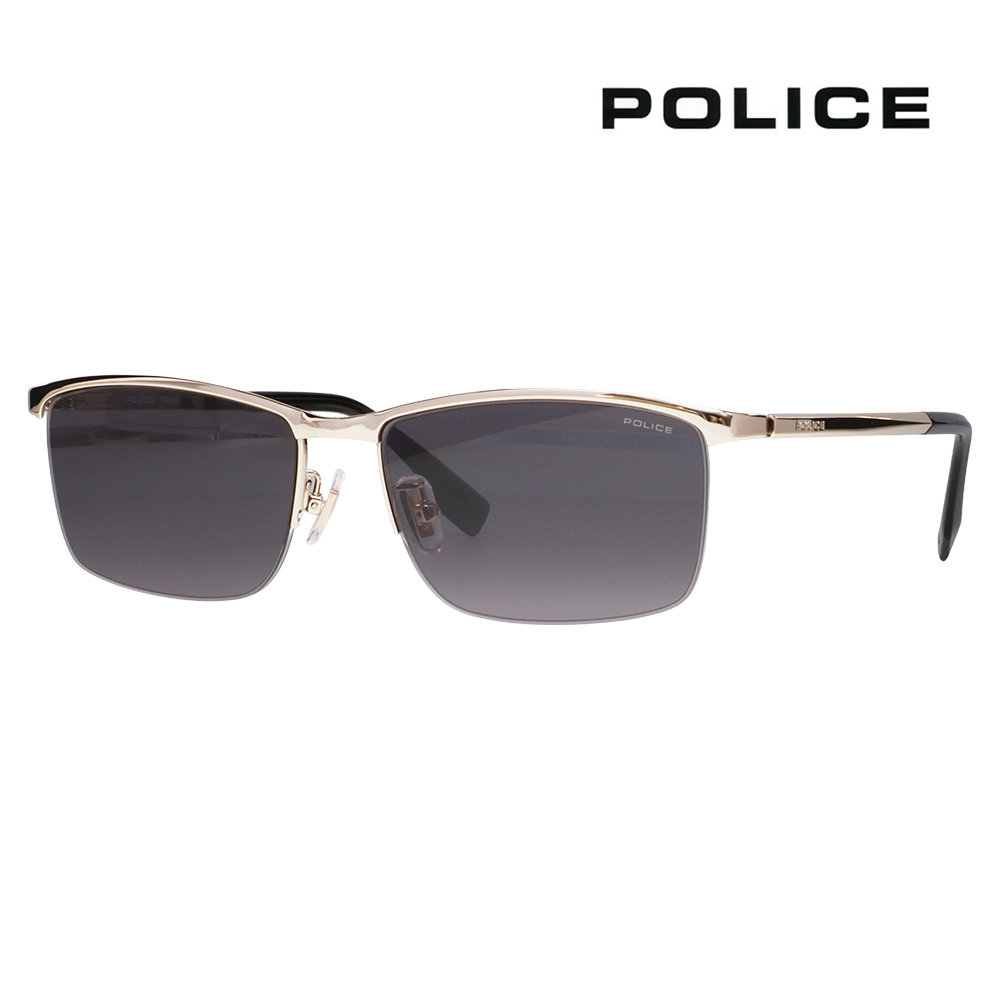 ポリス サングラス SPLT67J 0300 56 POLICE スクエア チタン チタニウム メンズ ブロー | POLICE