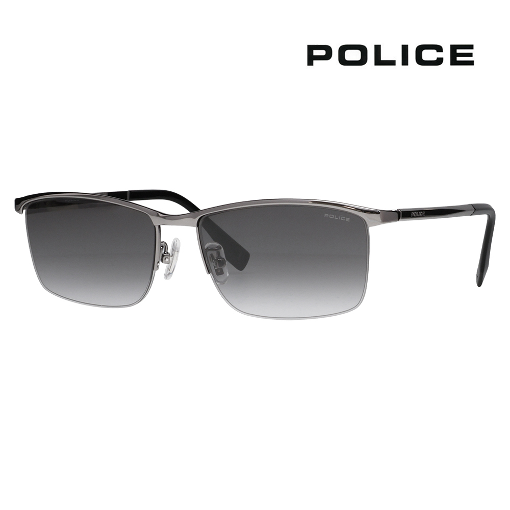 ポリス サングラス SPLT67J 0568 56 POLICE スクエア チタン チタニウム メンズ ブロー | POLICE