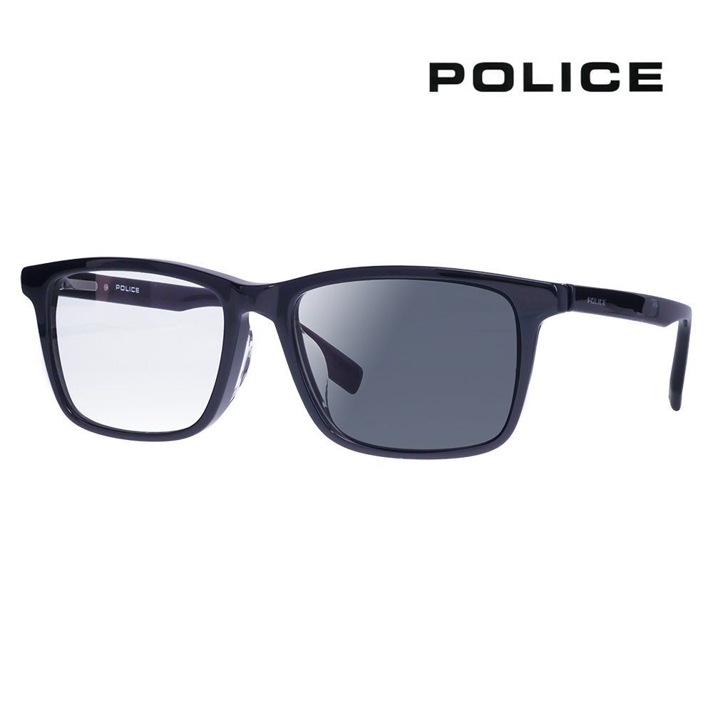 ポリス POLICE サングラス SPLT70J 2DNW 54 スクエア セル 調光 伊達眼鏡 メガネ | POLICE