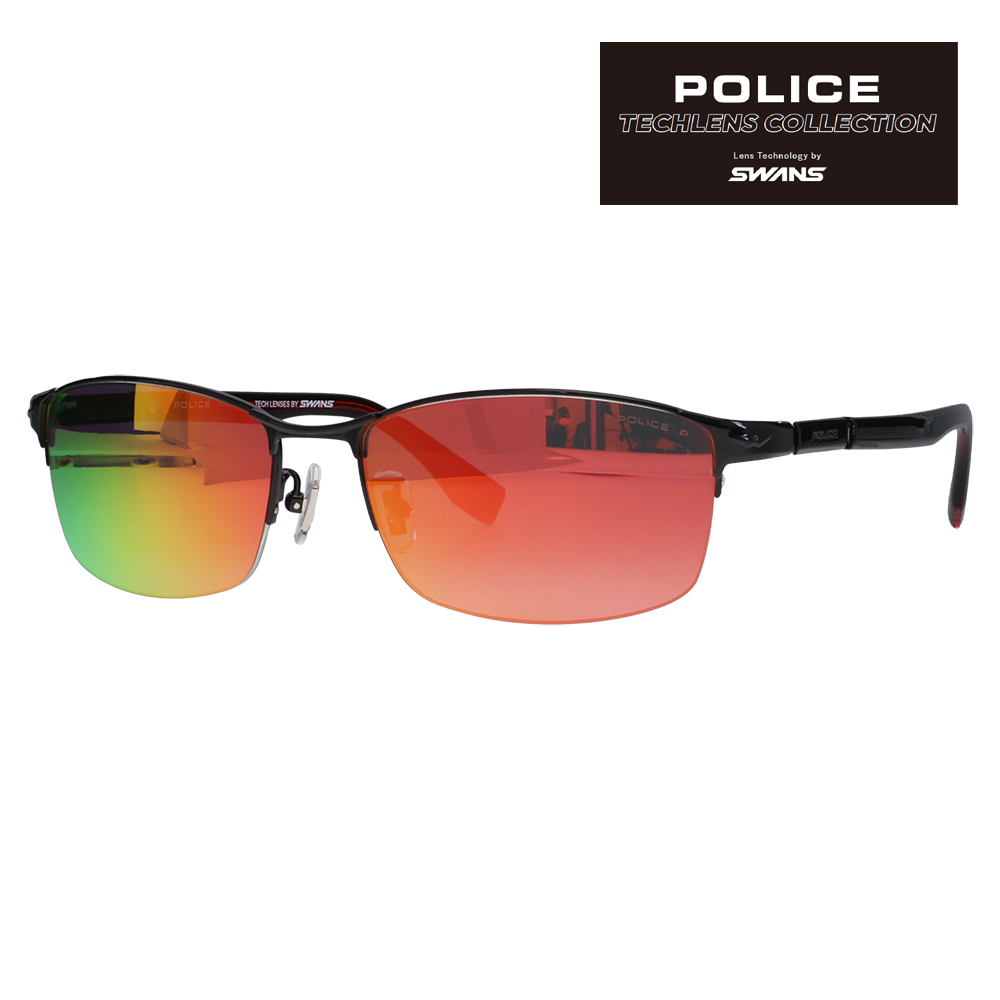 POLICE（ポリス） サングラス SPLT76J 530P 58 POLICE スクエア チタン