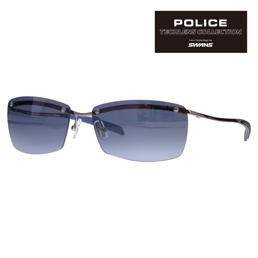 ポリス サングラス SPLT77J 568P 60 POLICE スクエア チタン チタニウム メンズ アウトドア 偏光 ULTRAレンズ | POLICE