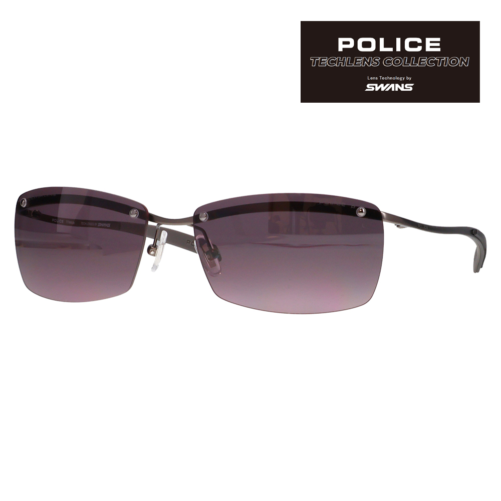 POLICE（ポリス） サングラス SPLT77J 627P 60 POLICE スクエア チタン
