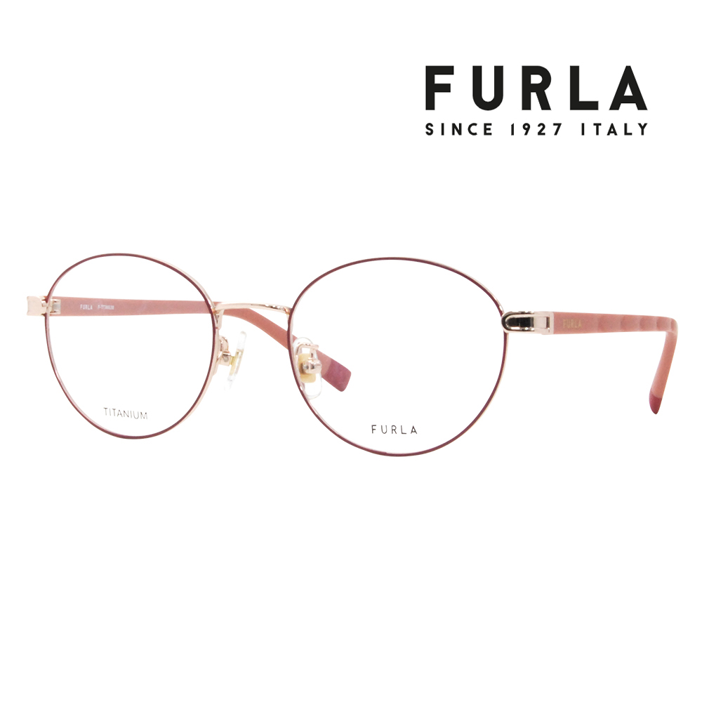 FURLA フルラ 眼鏡 伊達メガネ VFU709J 0A93 50 ボストン