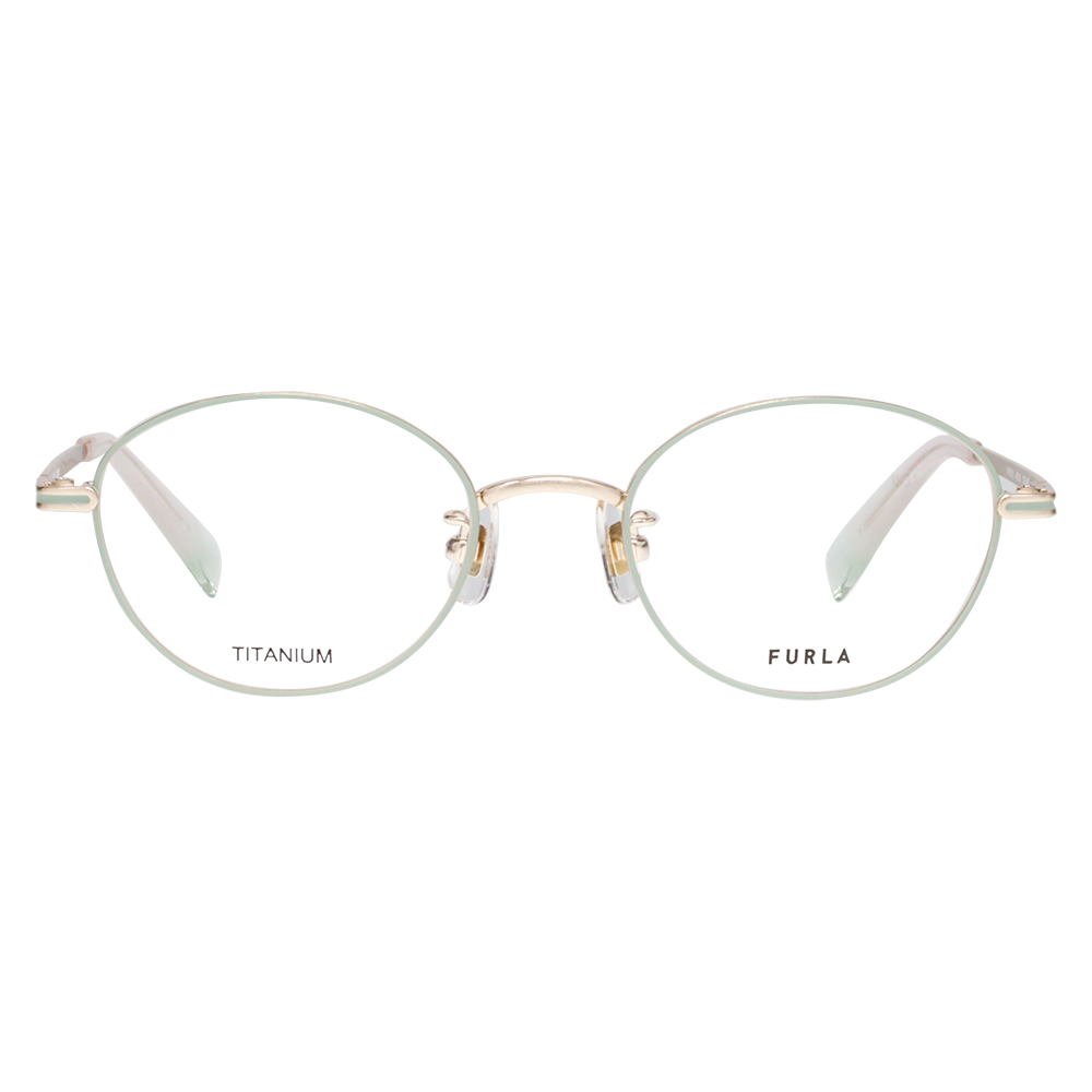 FURLA フルラ 眼鏡 伊達メガネ VFU751J 0I88 48 オーバル ボストン ジャパンモデル メタル チタン レディース | FURLA | 01