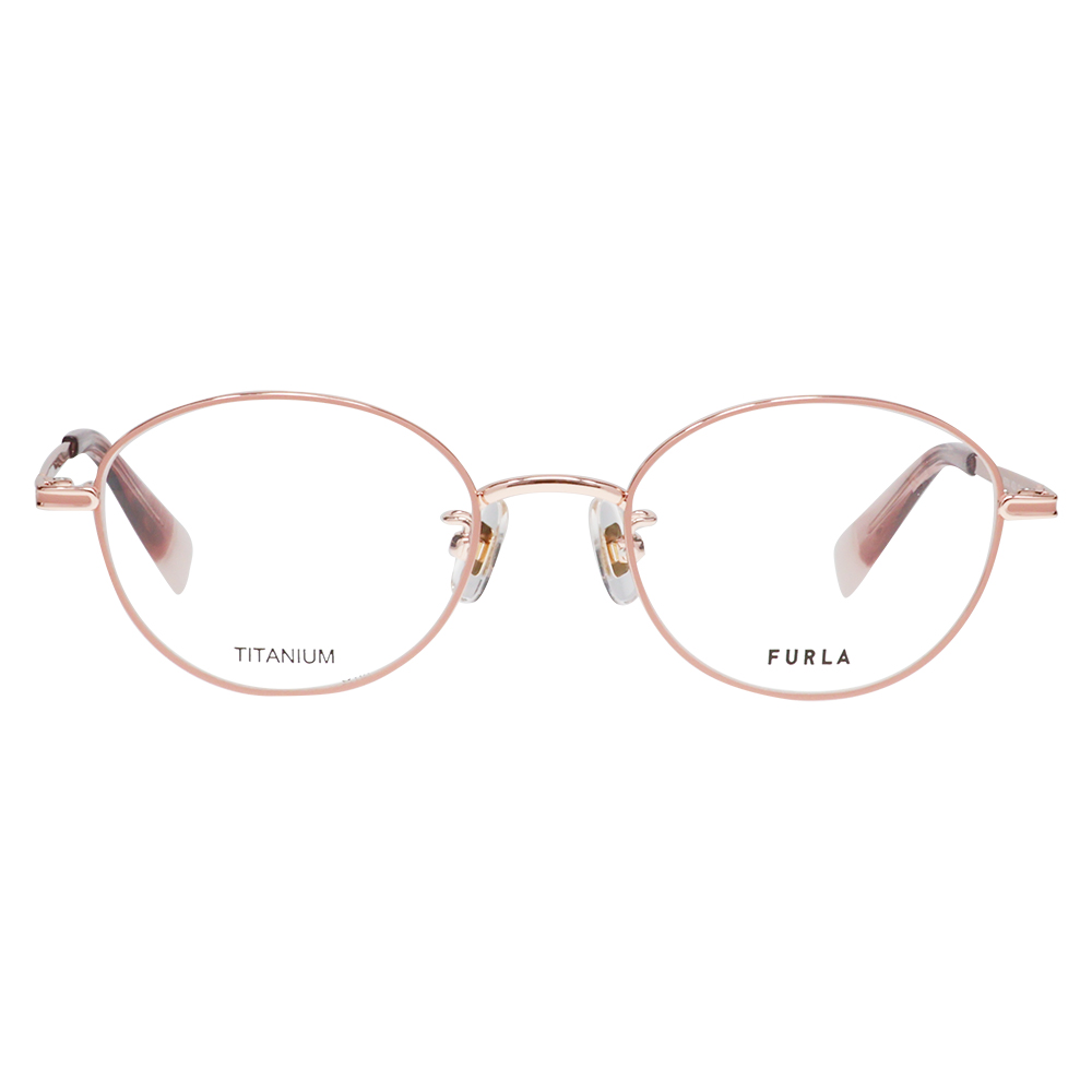 FURLA フルラ 眼鏡 伊達メガネ VFU751J 0L80 48 オーバル ボストン ジャパンモデル メタル チタン レディース | FURLA | 01