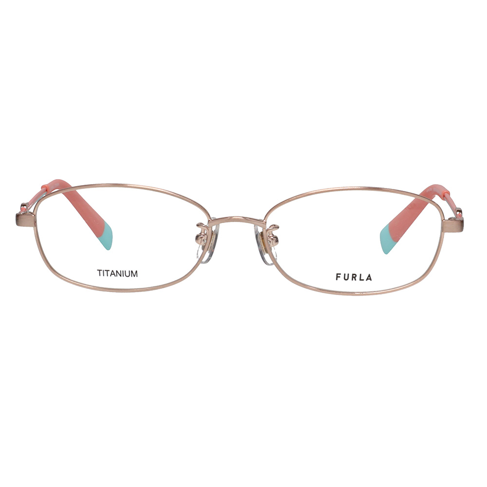 FURLA フルラ 眼鏡 伊達メガネ VFU795J 0L80 53 オーバル スクエア ジャパンモデル メタル レディース | FURLA | 01