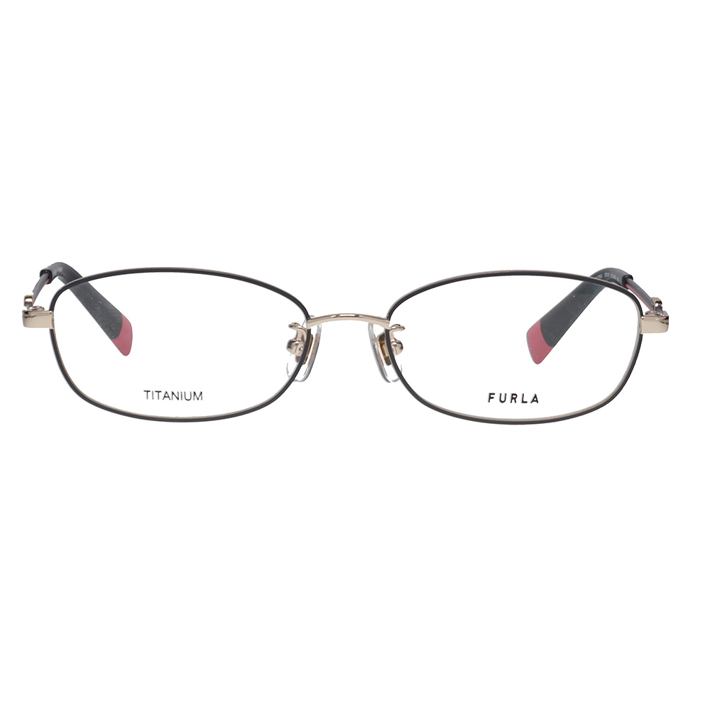 FURLA フルラ 眼鏡 伊達メガネ VFU795J 0S9N 53 オーバル スクエア ジャパンモデル メタル レディース | FURLA | 01