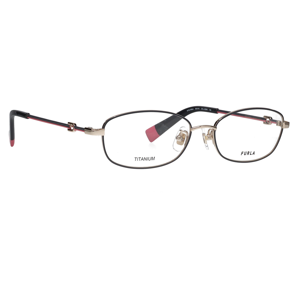 FURLA フルラ 眼鏡 伊達メガネ VFU795J 0S9N 53 オーバル スクエア ジャパンモデル メタル レディース | FURLA | 04