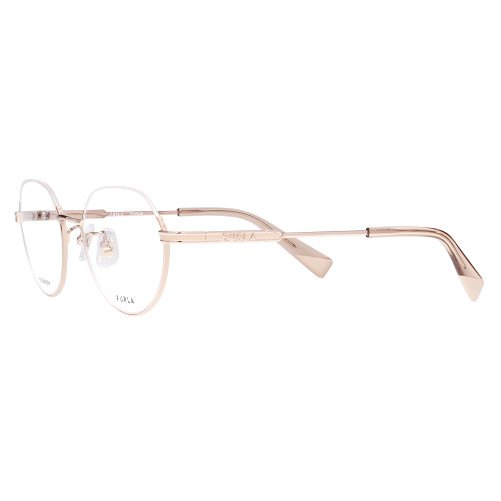 FURLA フルラ 眼鏡 伊達メガネ VFU797J 08NE 50 アンダーリム クラウンパント ジャパンモデル レディース | FURLA | 03