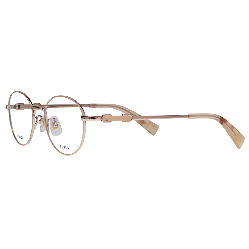 FURLA フルラ 眼鏡 伊達メガネ VFU858J 08FF 49 オーバル メタル ジャパンモデル レディース | FURLA | 03