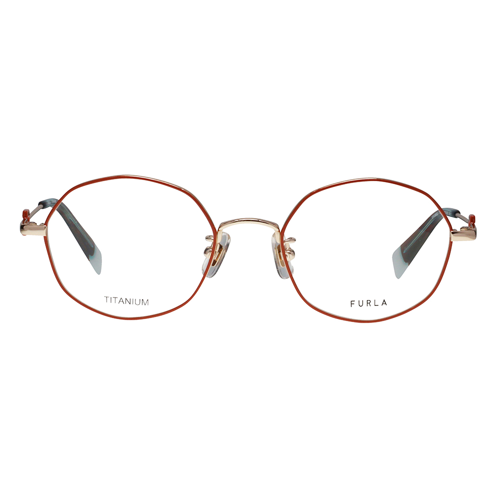 FURLA フルラ 眼鏡 伊達メガネ VFU860J 0323 49 オクタゴン メタル ジャパンモデル レディース | FURLA | 01