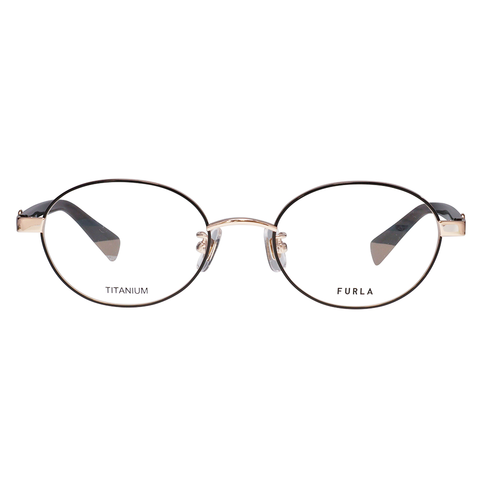 FURLA フルラ 眼鏡 伊達メガネ VFU963J 0492 50 オーバル メタル チタン ジャパンモデル レディース | FURLA | 01