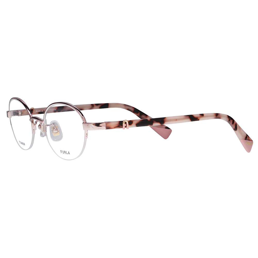 FURLA フルラ 眼鏡 伊達メガネ VFU964J 0196 49 オーバル ナイロール チタン ジャパンモデル レディース | FURLA | 03