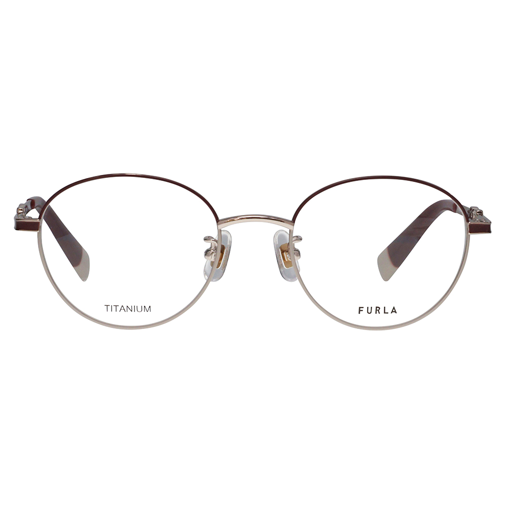 FURLA フルラ 眼鏡 伊達メガネ VFU965J 0586 49 ボストン メタル チタン  ジャパンモデル レディース | FURLA | 01