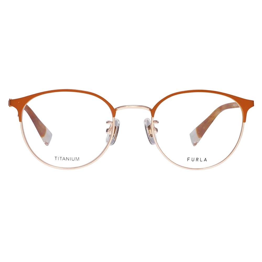 FURLA フルラ 眼鏡 伊達メガネ VFU966J 0493 49 ボストン メタル チタン  ジャパンモデル レディース | FURLA | 01