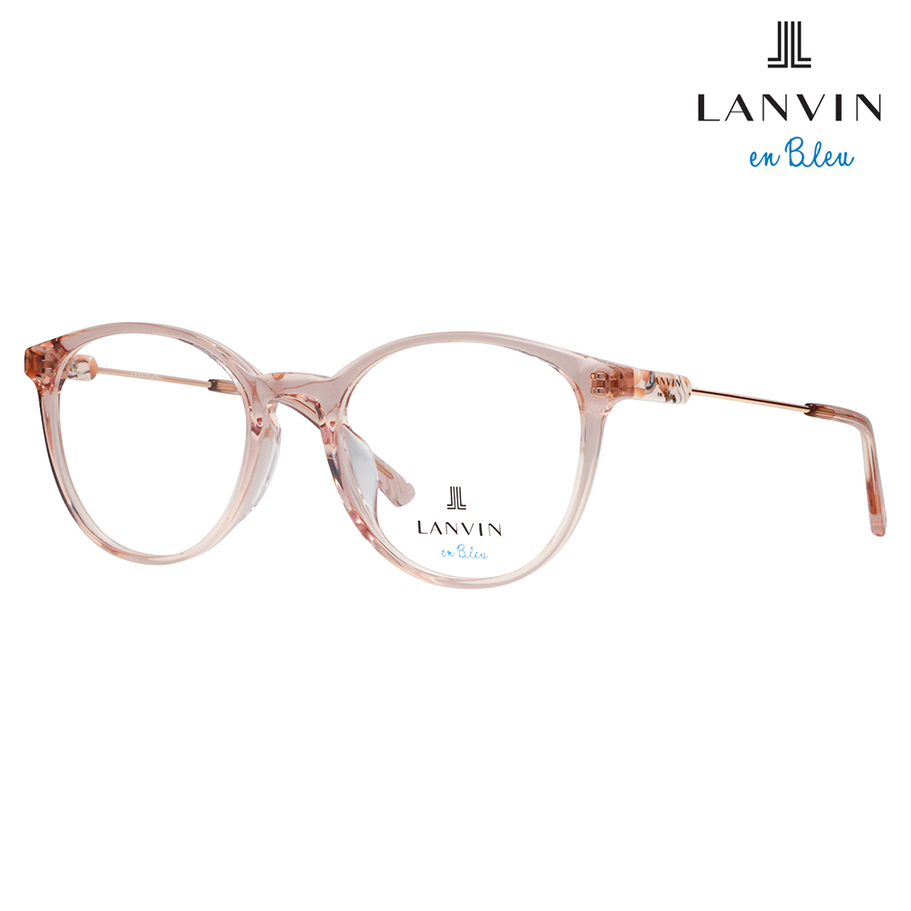 LANVIN en bleu ランバンオンブルー 眼鏡 伊達メガネ VLB003J 03GB 51 フレンチビンテージ ボストン ラウンド セル クリアカラー ジャパンモデル レディース | LANVIN en Bleu