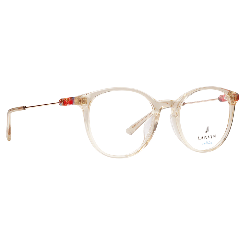 LANVIN en bleu ランバンオンブルー 眼鏡 伊達メガネ VLB003J 07AY 51 フレンチビンテージ ボストン ラウンド セル クリアカラー ジャパンモデル レディース | LANVIN en Bleu | 04