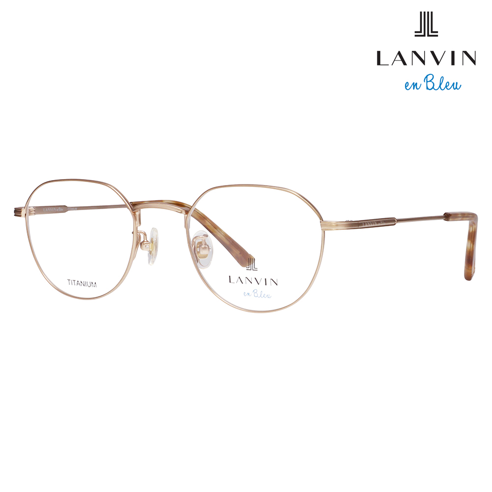 LANVIN en bleu ランバンオンブルー 眼鏡 伊達メガネ VLB004J 0SM6 48 フレンチビンテージ クラウンパント メタル ジャパンモデル ユニセックス