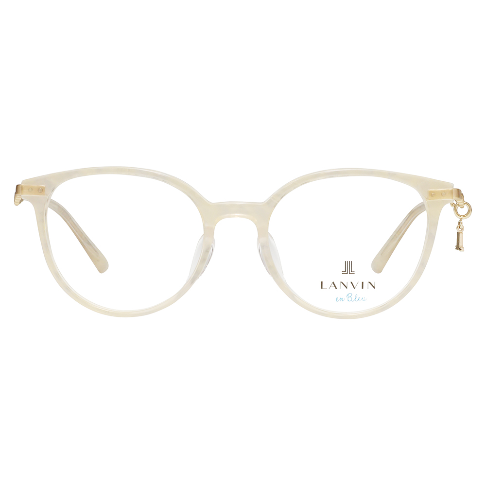 LANVIN en bleu ランバンオンブルー 眼鏡 伊達メガネ VLB005J 0702 51 チャーム ボストン ラウンド セル クリアカラー ジャパンモデル レディース | LANVIN en Bleu | 01