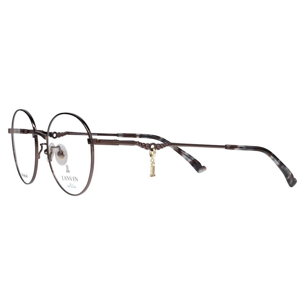 LANVIN en bleu ランバンオンブルー 眼鏡 伊達メガネ VLB006J 0596 51 チャーム ラウンド メタル ジャパンモデル レディース | LANVIN en Bleu | 03