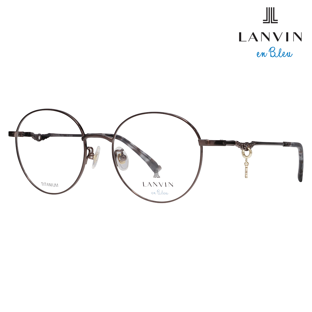 LANVIN en bleu ランバンオンブルー 眼鏡 伊達メガネ VLB006J 0596 51 チャーム ラウンド メタル ジャパンモデル レディース | LANVIN en Bleu