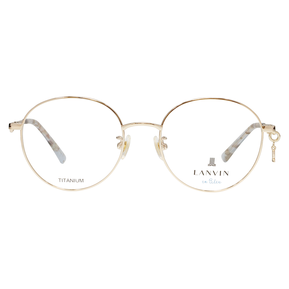 LANVIN en bleu ランバンオンブルー 眼鏡 伊達メガネ VLB006J 0I88 51 チャーム ラウンド メタル ジャパンモデル レディース | LANVIN en Bleu | 01