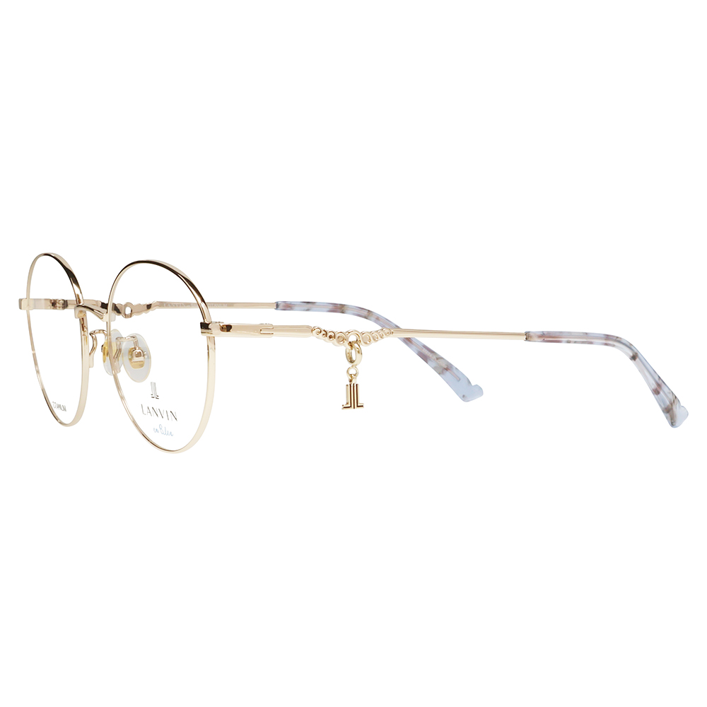 LANVIN en bleu ランバンオンブルー 眼鏡 伊達メガネ VLB006J 0I88 51 チャーム ラウンド メタル ジャパンモデル レディース | LANVIN en Bleu | 03