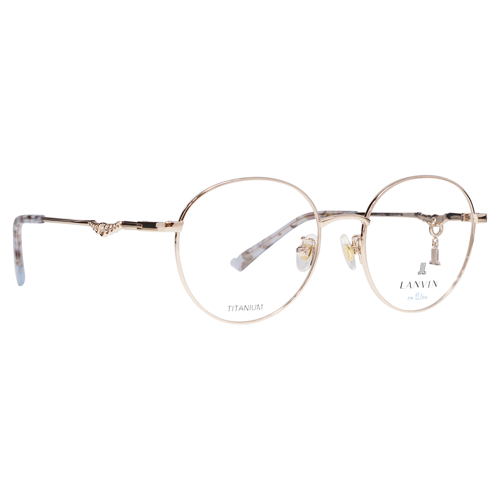LANVIN en bleu ランバンオンブルー 眼鏡 伊達メガネ VLB006J 0I88 51 チャーム ラウンド メタル ジャパンモデル レディース | LANVIN en Bleu | 04