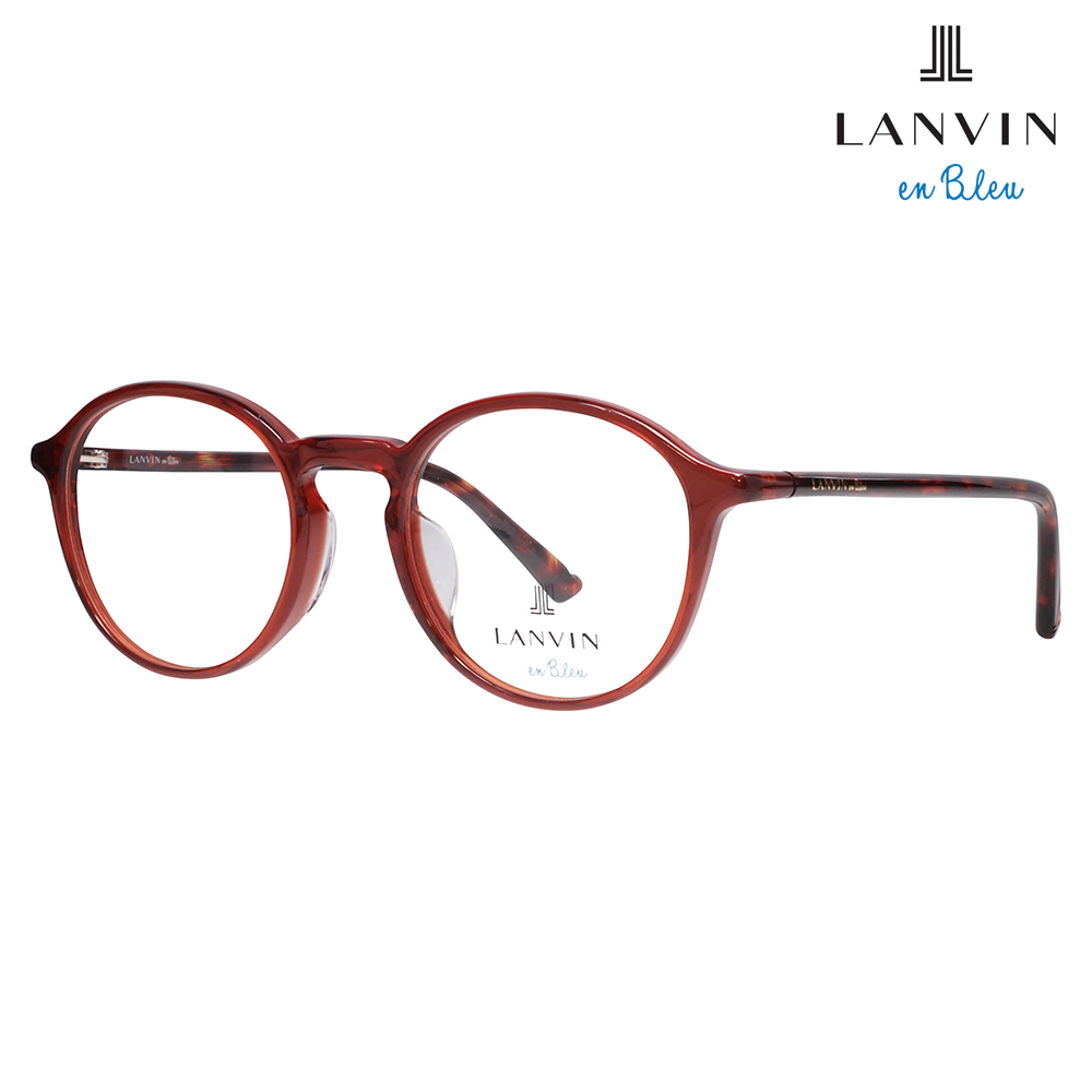 LANVIN en bleu ランバンオンブルー 眼鏡 伊達メガネ VLB015J 08CR 48 ギャラリーダート ラウンド クリアカラー ジャパンモデル レディース | LANVIN en Bleu