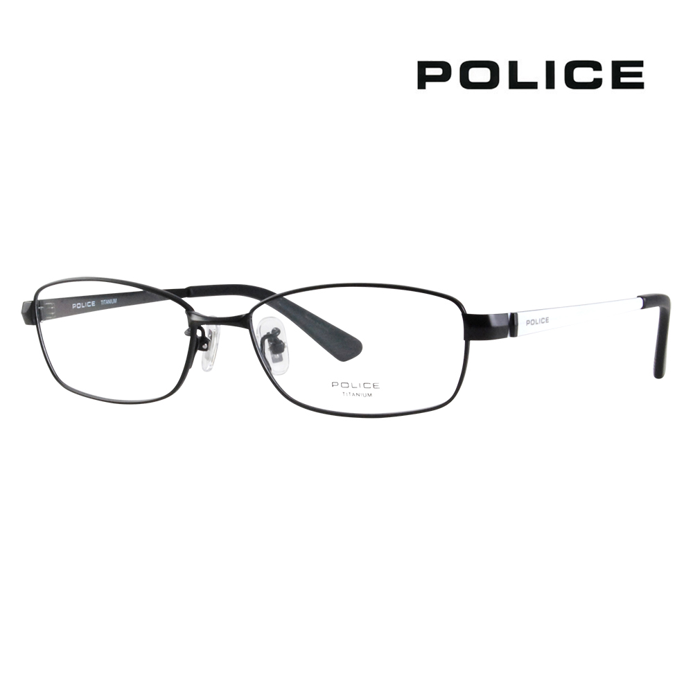 ポリス メガネフレーム POLICE VPLL55J 0531 54 2023年モデル メンズ スクエア メタル フルリム チタニウム 伊達 眼鏡  メガネ