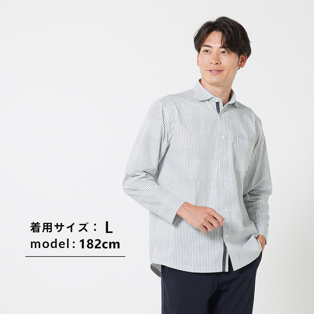 URBAN SQUARE シャツ メンズ ビジカジ カッタウェイ ストレッチ