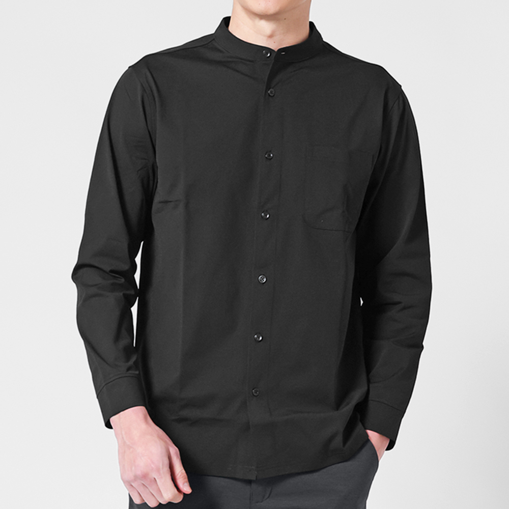 URBAN SQUARE（アーバンスクエア） バンドカラー 長袖シャツ メンズ