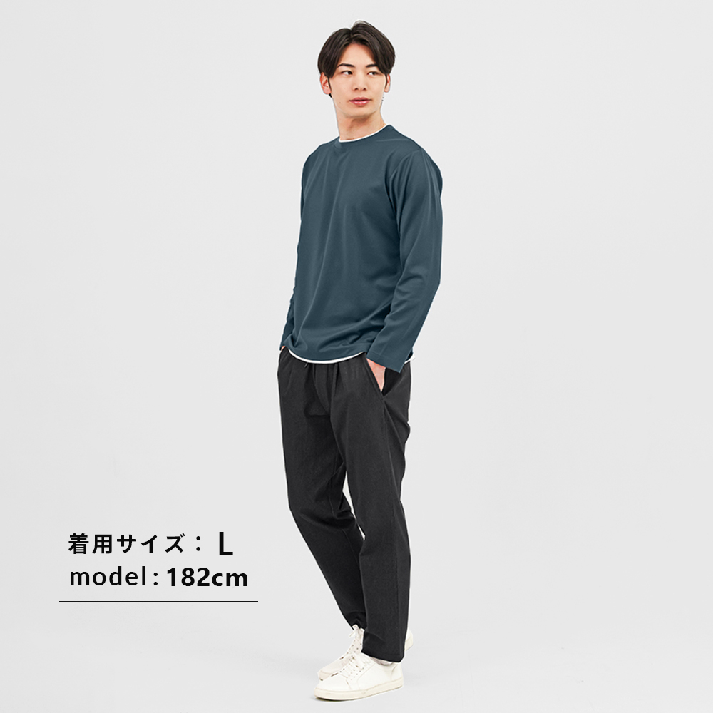 URBAN SQUARE 長袖 Tシャツ メンズ フェイクレイヤード クルー