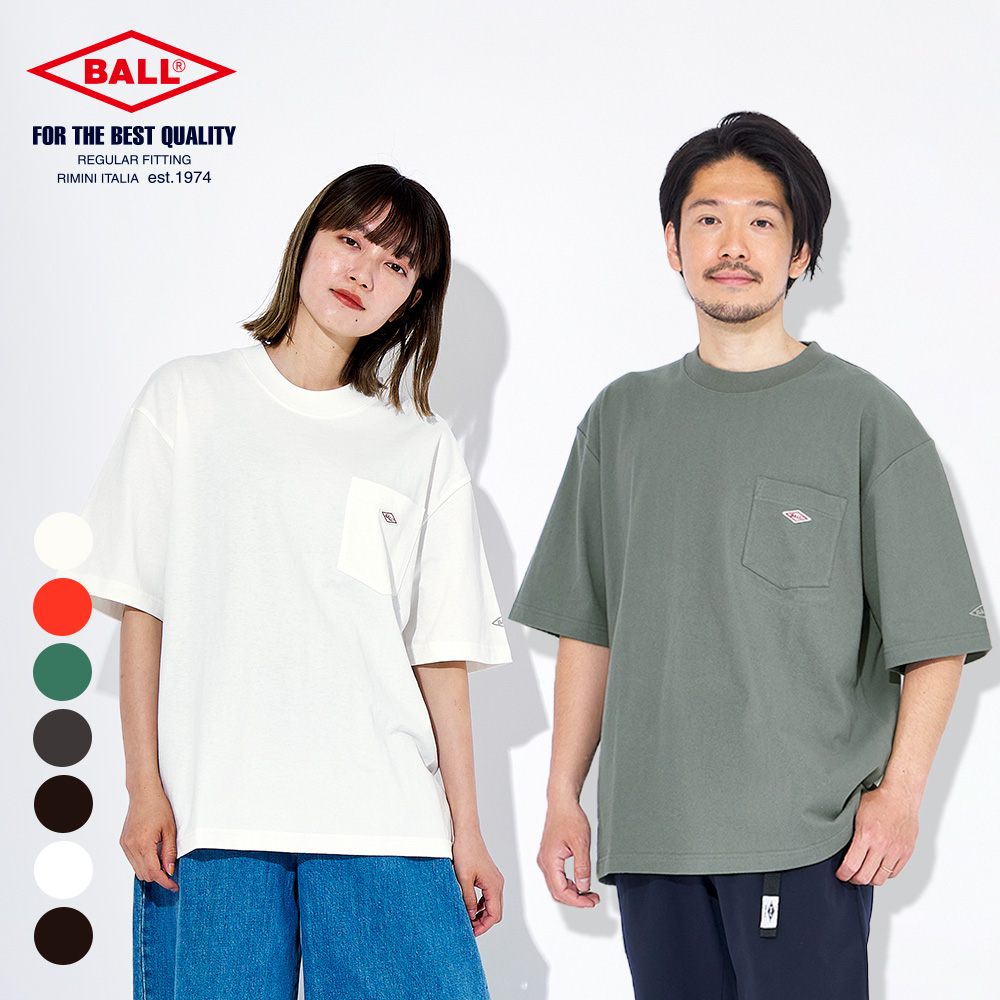 BALL tシャツ Tシャツ メンズ ビッグシルエット 半袖 コットン 綿