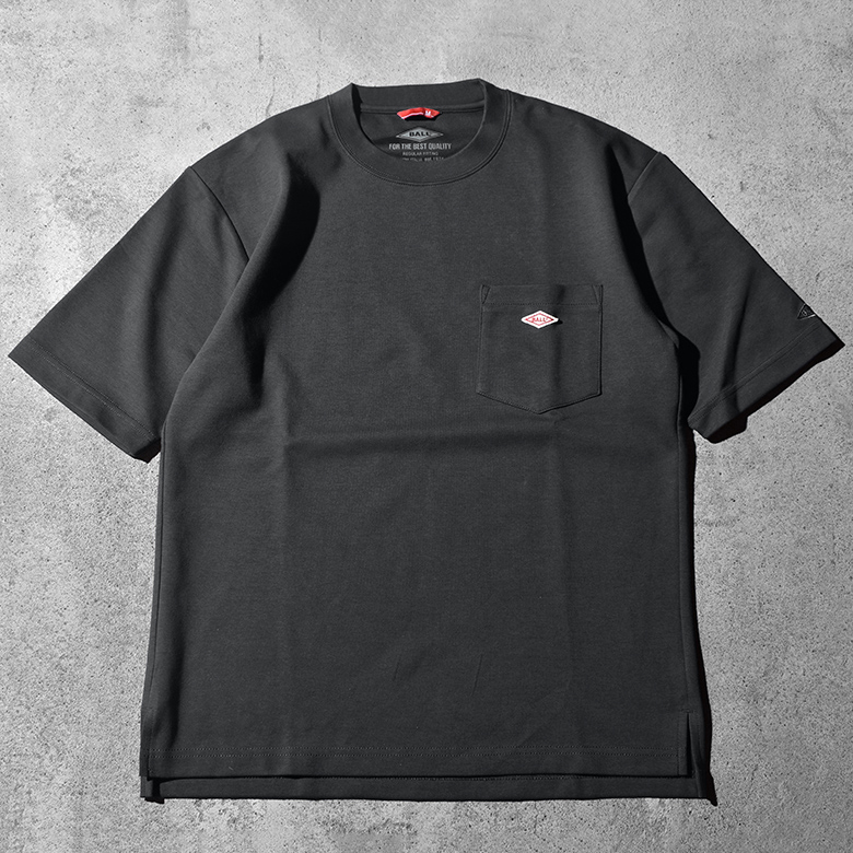 Tシャツ メンズ 半袖 ドライ 吸汗速乾 無地 ゆったり ユニセックス ワッペン ロゴ 刺繍 胸ポケット 大きめ 春 夏 スポーティ カジュアル 男女兼用 BALL 52563 | BALL（アパレル） | 04