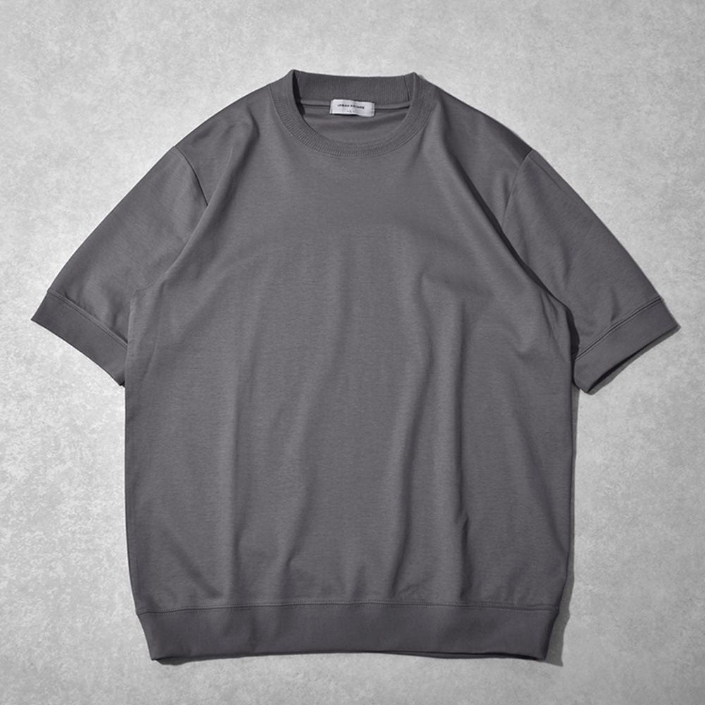 プレミアム ドレスTシャツ メンズ 半袖 襟高 リブ 上品 ビジネス オフィス ストレッチ インナー ロンt 春 夏 シンプル きれいめ 洗える アーバンスクエア 55300 | URBAN SQUARE | 03