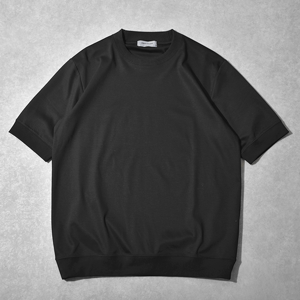 プレミアム ドレスTシャツ メンズ 半袖 襟高 リブ 上品 ビジネス オフィス ストレッチ インナー ロンt 春 夏 シンプル きれいめ 洗える アーバンスクエア 55300 | URBAN SQUARE | 04