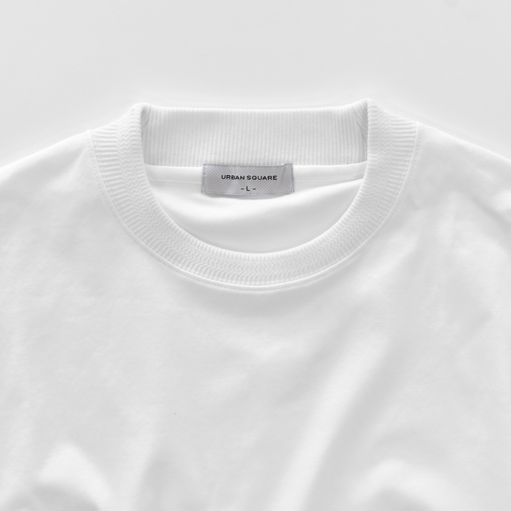 プレミアム ドレスTシャツ メンズ 半袖 襟高 リブ 上品 ビジネス オフィス ストレッチ インナー ロンt 春 夏 シンプル きれいめ 洗える アーバンスクエア 55300 | URBAN SQUARE | 12