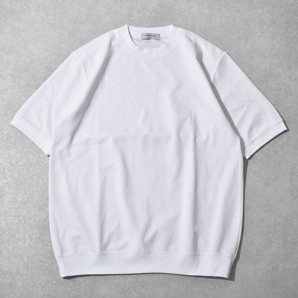半袖 Tシャツ メンズ スムース クルーネック リブ付き 上品 ストレッチ 軽い 春 夏 涼しい シンプル きれいめ 通勤 ビジネス 洗える アーバンスクエア 55308 | URBAN SQUARE | 01