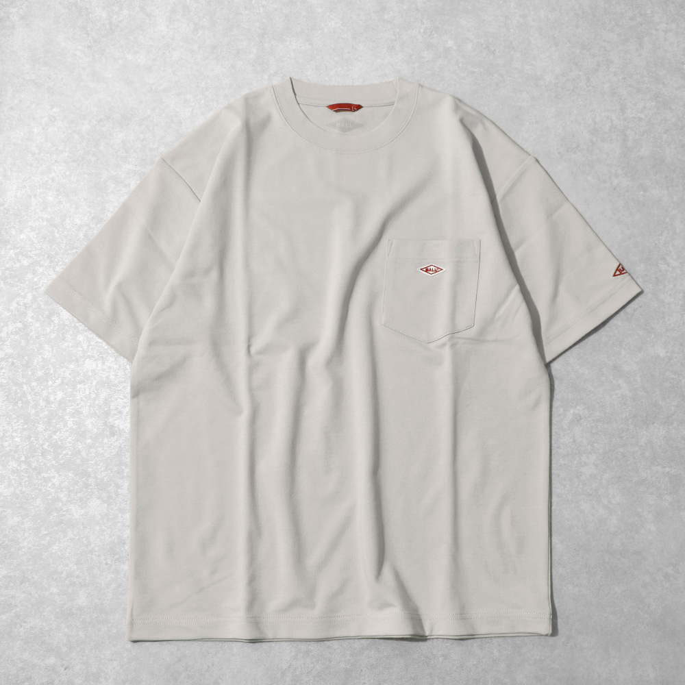 Tシャツ 半袖 メンズ 接触冷感 ユニセックス 涼しい 無地 ロゴ 胸ポケット クルーネック カジュアル シンプル ひんやり らくちん レディース 春 夏 BALL 55731 | BALL（アパレル） | 02