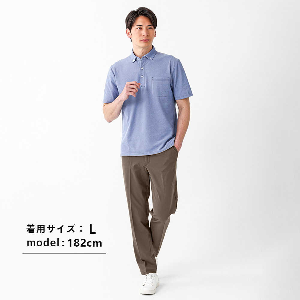 やん　ジャケット　ポロシャツ URBAN SQUARE（アーバンスクエア） 遮熱 ボタンダウン ポロシャツ