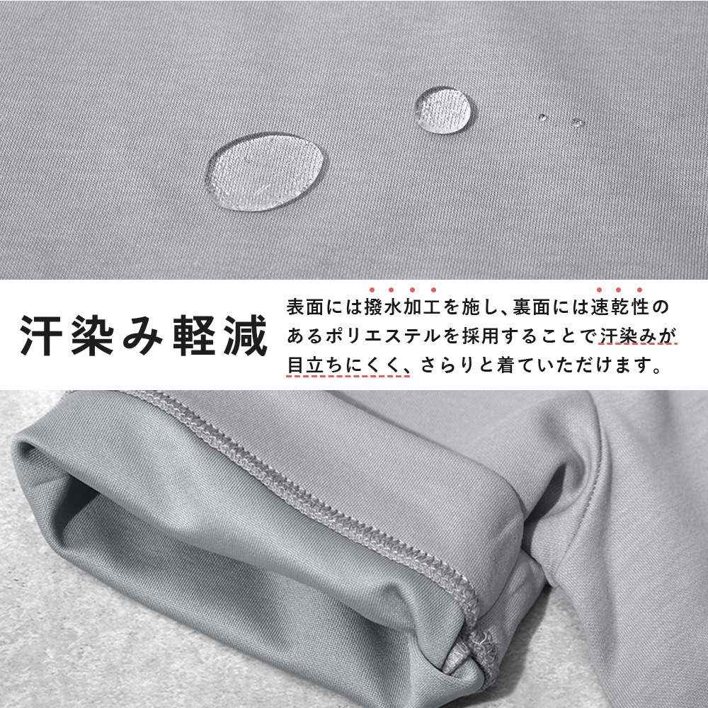 半袖 Tシャツ メンズ 汗ジミ軽減 リブ 胸ポ...の詳細画像2