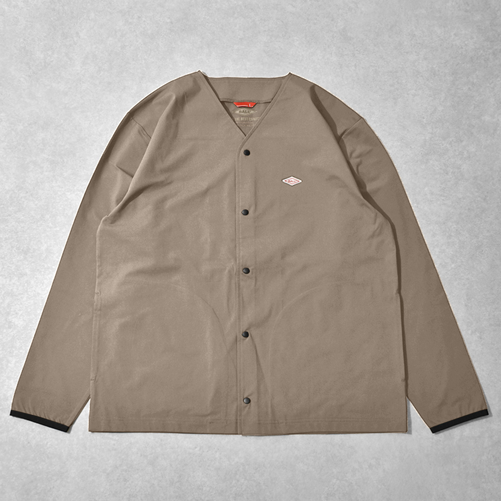 BALL ノーカラージャケット メンズ 吸汗速乾 ストレッチ 長袖 UVカット