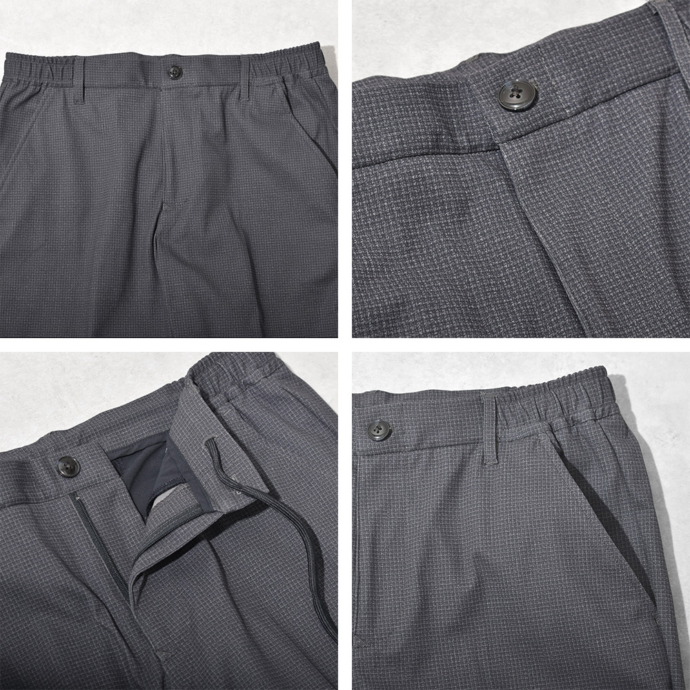 URBAN SQUARE スラックス メンズ チェック柄 ストレッチ 吸汗速