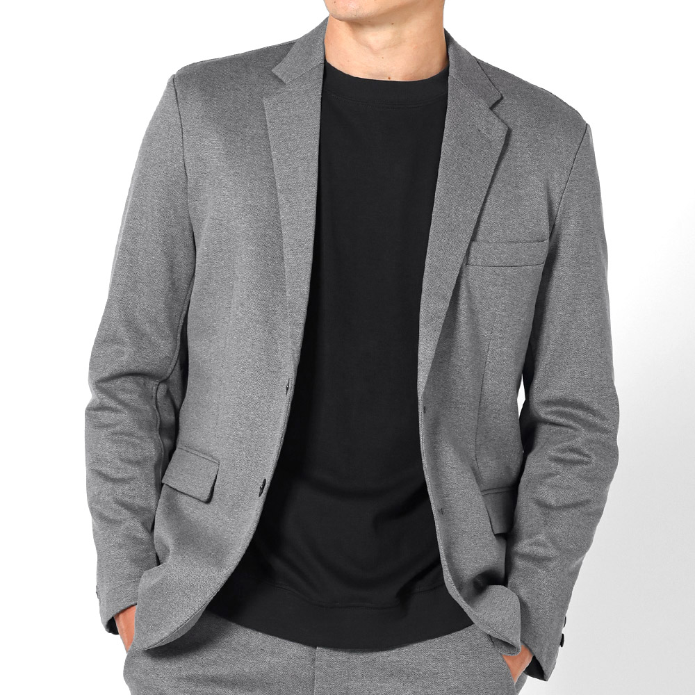 テーラードジャケット メンズ 裏起毛 総プリント フラップポケット