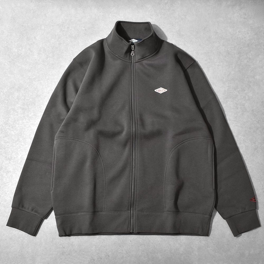 BALL カーディガン メンズ ジップアップ 裏起毛 冬 秋 フルジップ