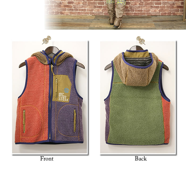 CUBE SUGAR（キューブシュガー） CUBE SUGARリバーシブルフード付き