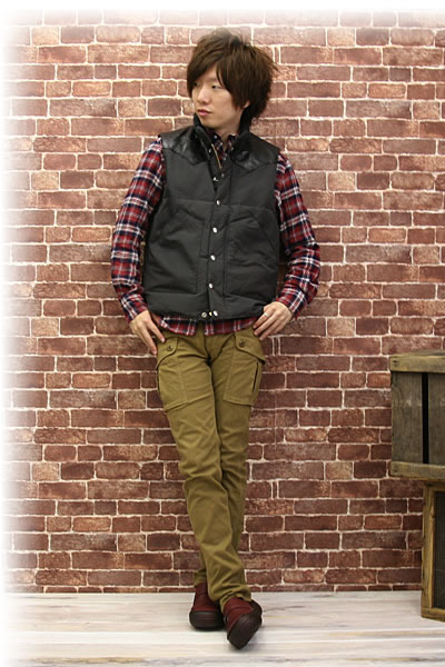 SUGAR CANE SUGARCANEシュガーケーン レザーヨーク60 40クロス素材